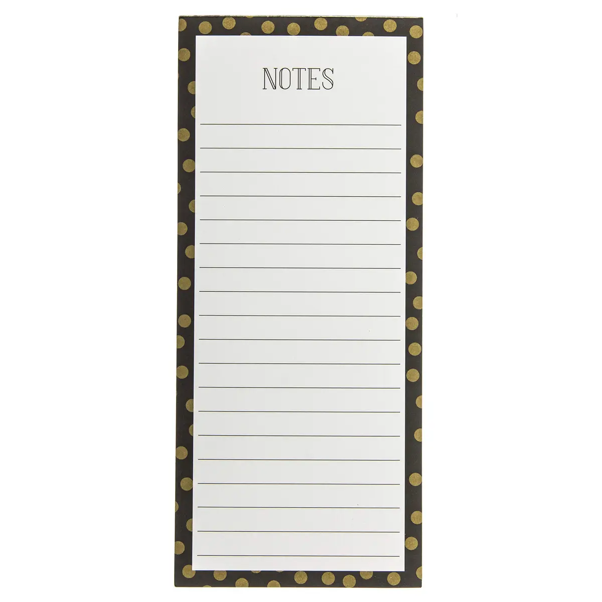 Graphique Magnetic Notepad - Gold Dots Grocery and Shopping List | Fun Decorative To-Do List (4" x 9.25" | 100 Sheets) - main product image