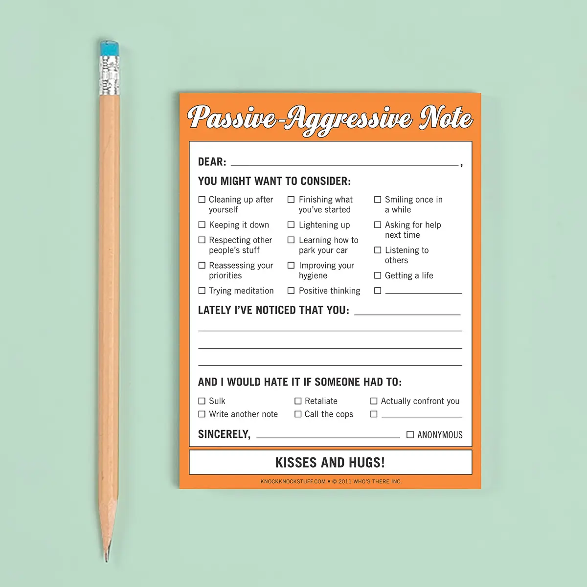 Knock Knock Passive-Aggressive Nifty Note Pad 4 x 5.25 inches | Humorous communication tool with 50 sheets - view 4