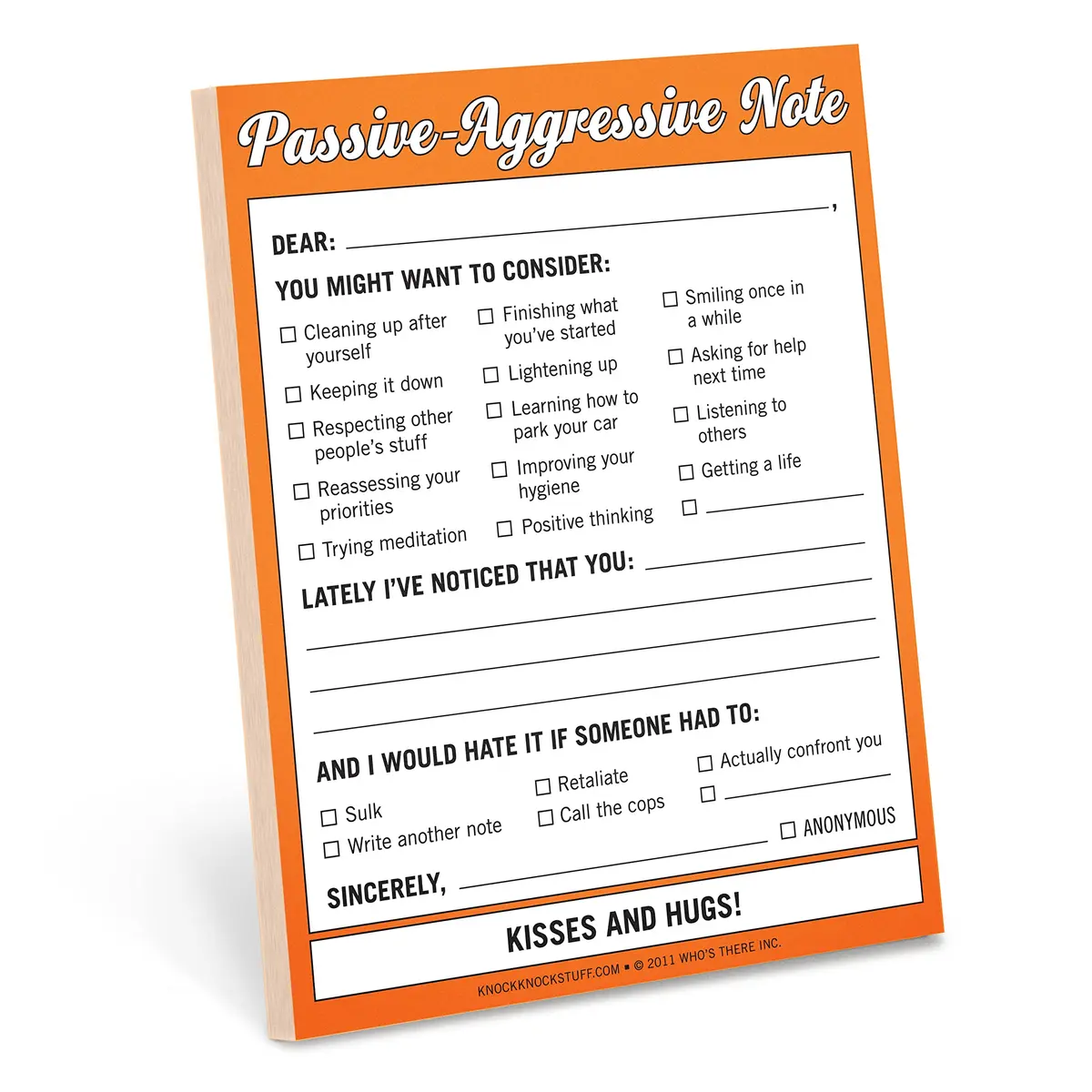 Knock Knock Passive-Aggressive Nifty Note Pad 4 x 5.25 inches | Humorous communication tool with 50 sheets - main product image
