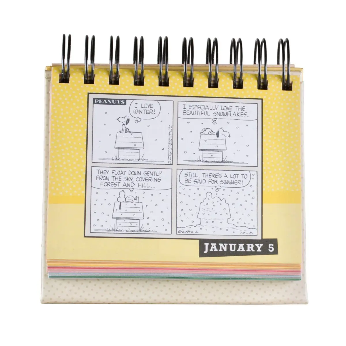 Dayspring Peanuts Smiles and Blessings Perpetual Calendar 5.5" x 5.25" | Daily Inspiration & Scriptures - view 3
