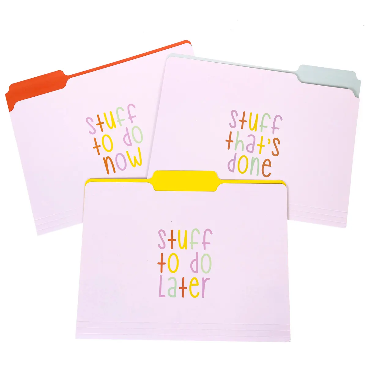 Graphique "Trying My Best" File Folders Set of 9 (3 Designs) Letter Size | Durable Coated Cardstock Organizers - main product image