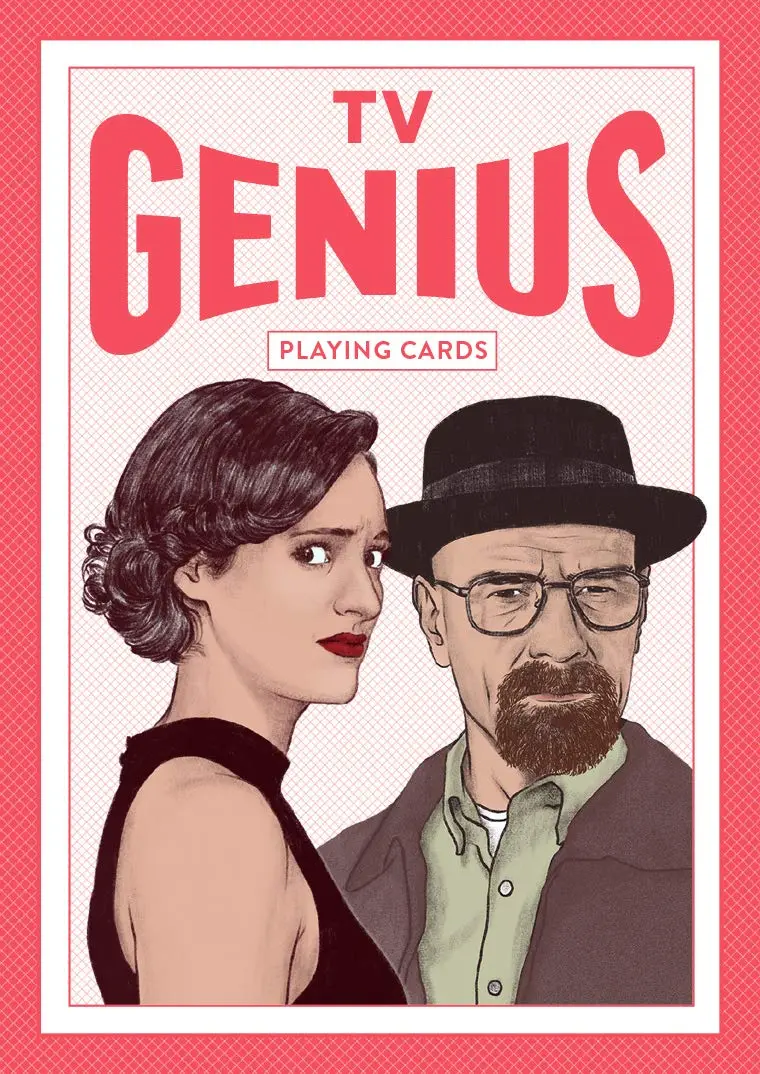 Laurence King TV Genius Playing Cards | TV & Series Stars, 54 Influential TV Stars & Creators, 4 Suits, Sturdy Box (3x4x1 inches) - main product image