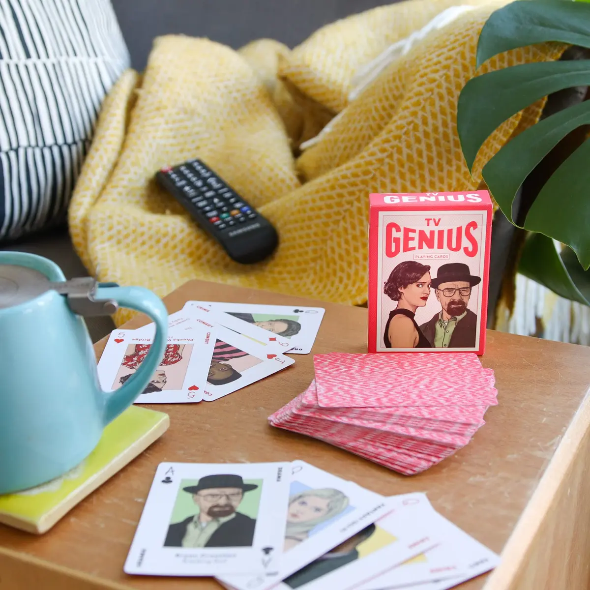 Laurence King TV Genius Playing Cards | TV & Series Stars, 54 Influential TV Stars & Creators, 4 Suits, Sturdy Box (3x4x1 inches) - view 5