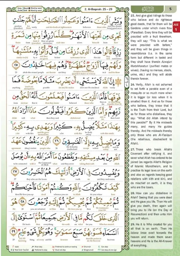 Karangkraf Mall Al-Quran Al-Karim The Noble Quran Black-Medium size B5 (6.9*9.8) | Word-by-word Arabic-English translation - view 12