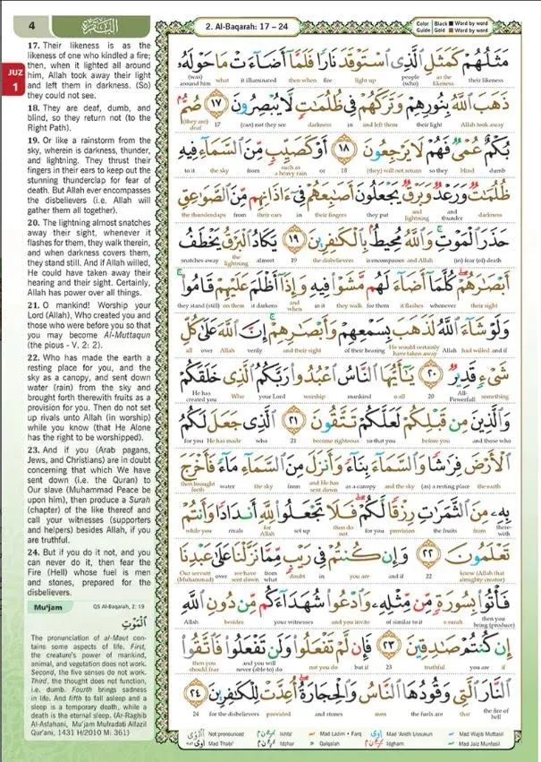 Karangkraf Mall Al-Quran Al-Karim The Noble Quran Black-Medium size B5 (6.9*9.8) | Word-by-word Arabic-English translation - view 9