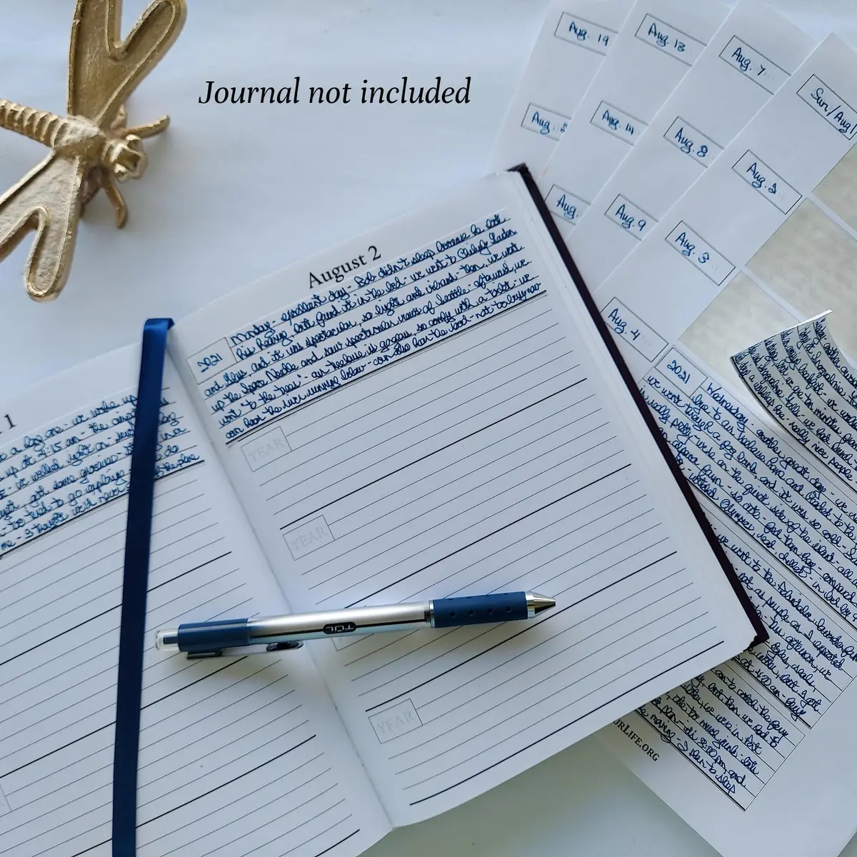 Writing Your Life Hard Cover 5 Year Journal | Navy Blue | 6x8.25 Inch | Durable USA Import - view 8