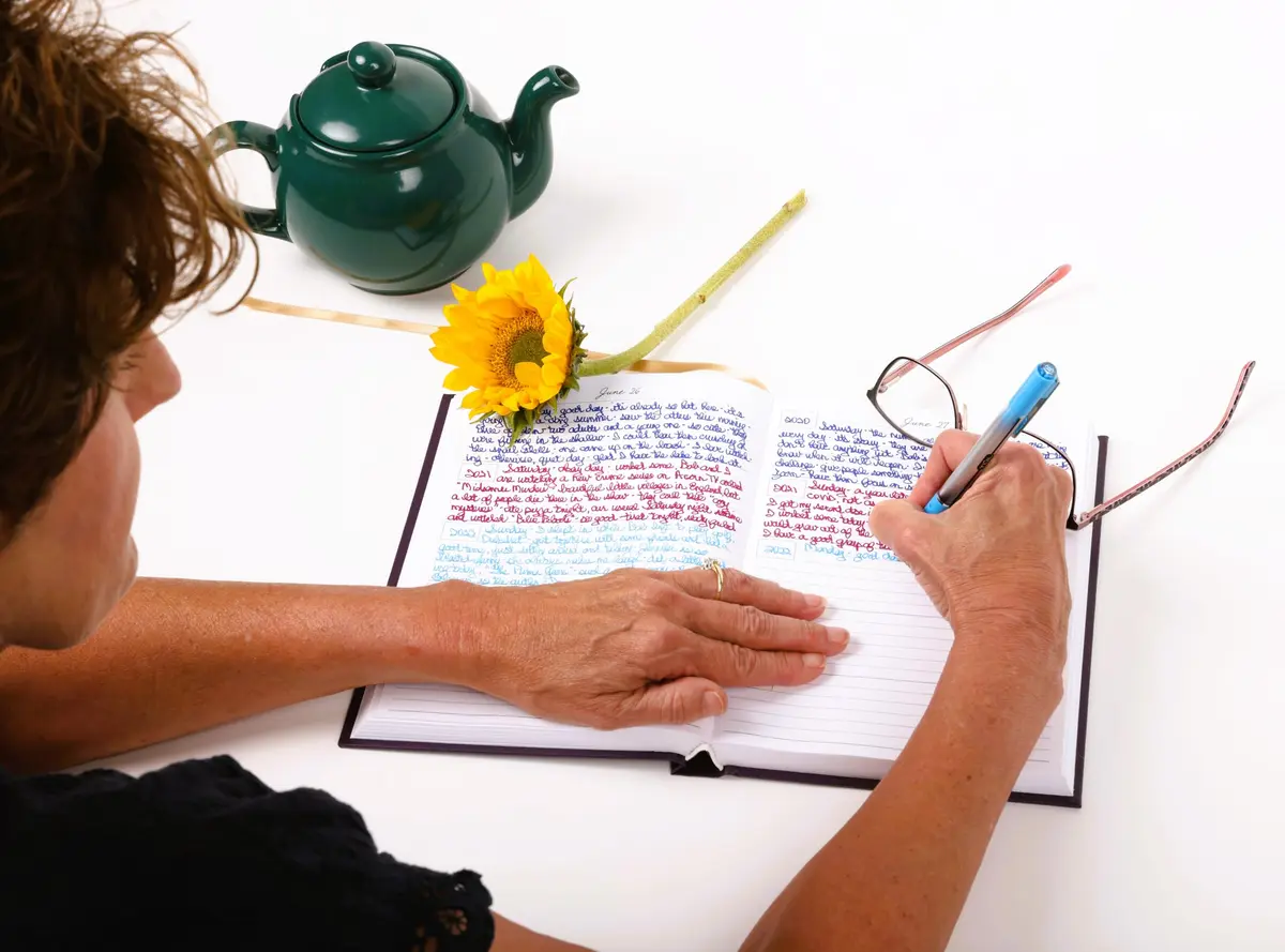 Writing Your Life Hard Cover 5 Year Journal | Simple Daily Memory Book | 6x8.25 Inch Rich Black - view 4