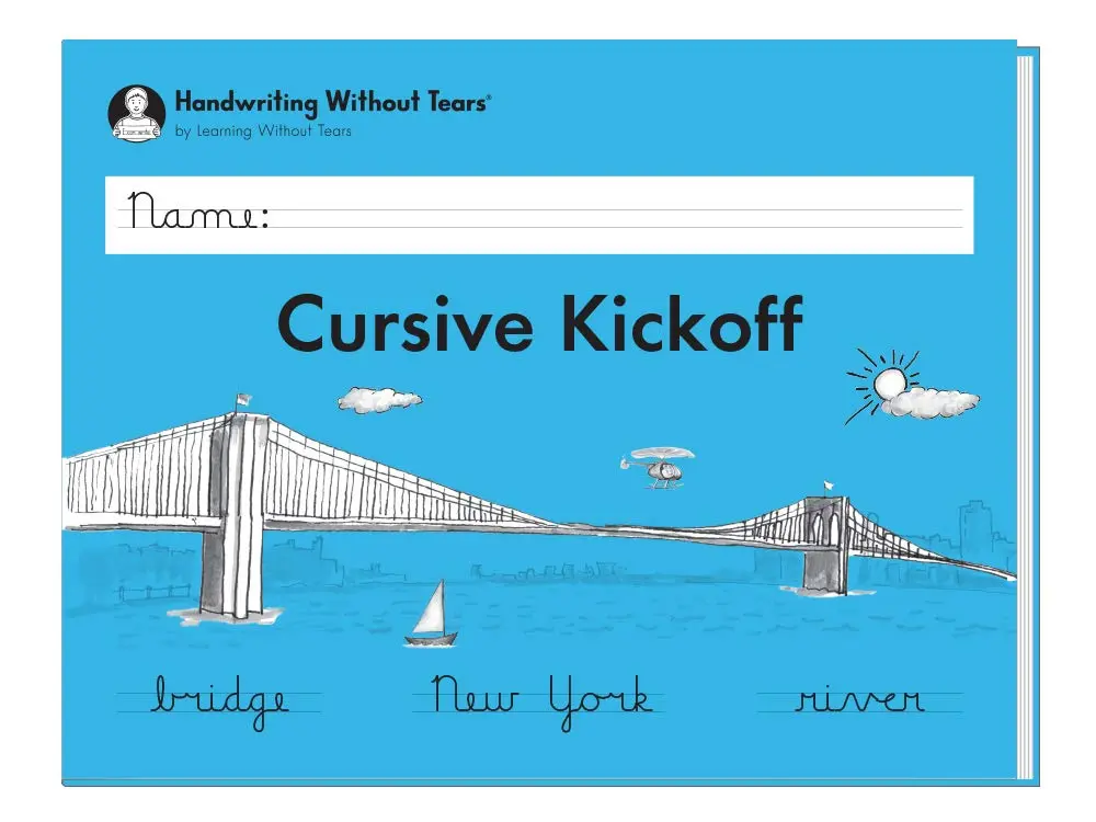 Handwriting Without Tears Cursive Kickoff Student Workbook | Second Grade Handwriting Practice in Blue (70-120 chars) - main product image