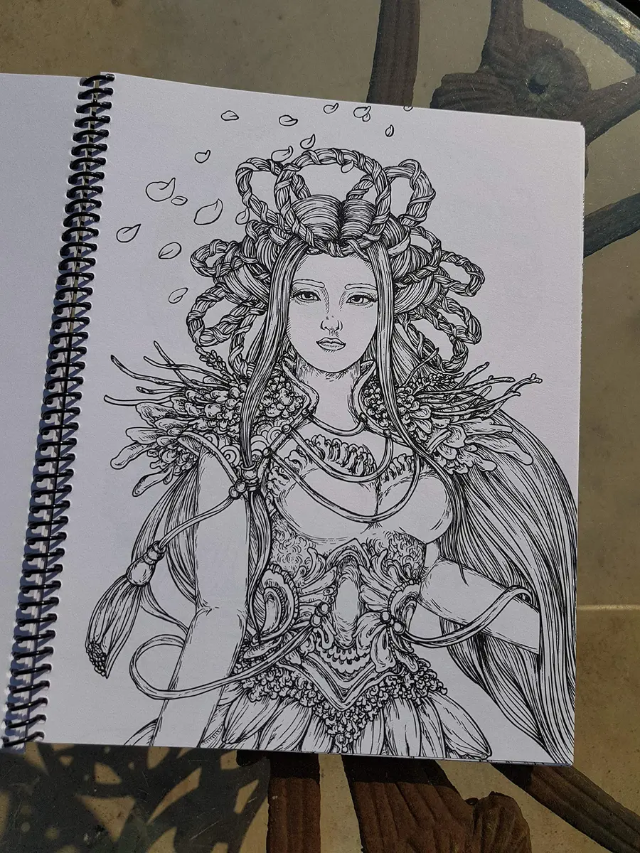PAP Biringan: The Invisible City Adult Coloring Book Spiral Bound 8.5in x 11in | Perforated Pages, Single Sided - main product image