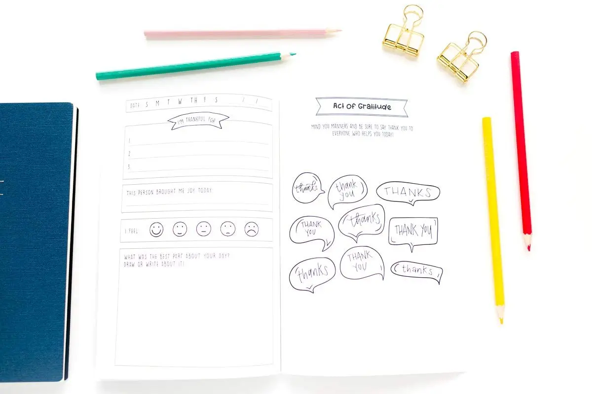 Modern Kid Press Gratitude Journal for Kids | Cultivate Mindfulness & Thankfulness in 3 Minutes - view 4