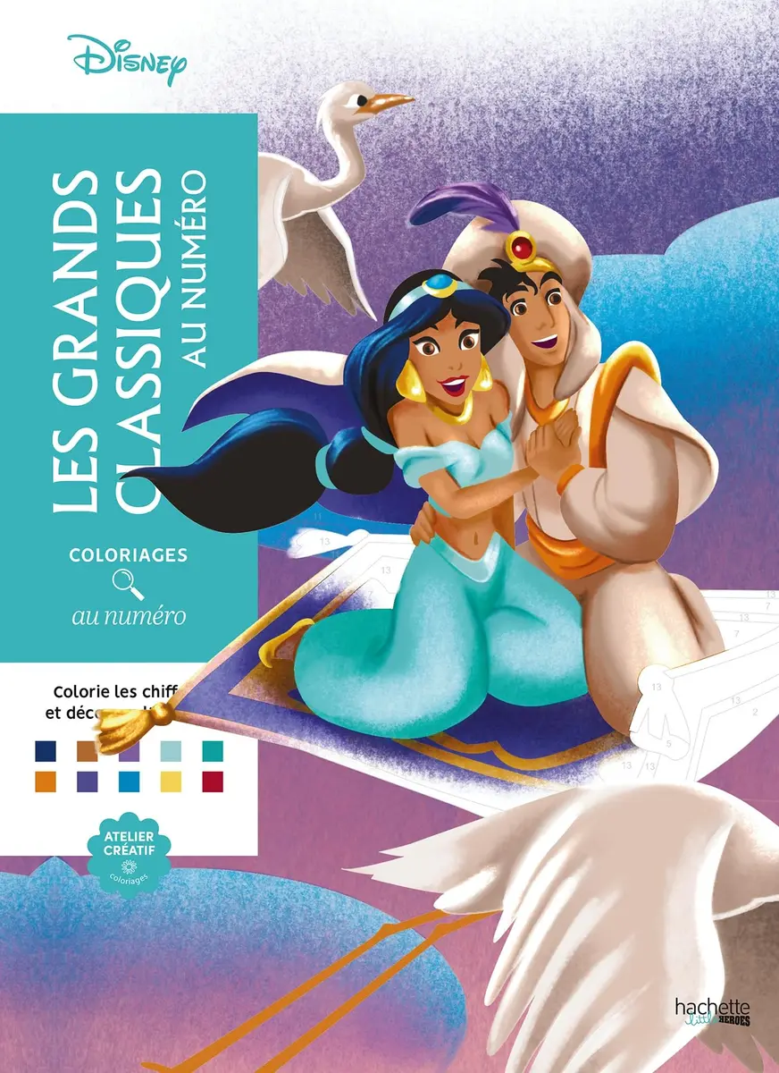 HACHETTE HEROES Coloriages au numéro Disney - Les Grands classiques | 100 Pages, Grand Format 300x215mm, Premium Papier - main product image
