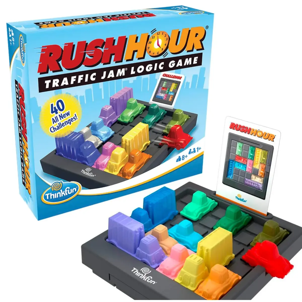 ThinkFun Rush Hour Logic Game | 15.6cm (6.14in) x 14cm (5.51in) x 2.1cm (0.83in) | STEM Educational Toy for Ages 8+ - main product image