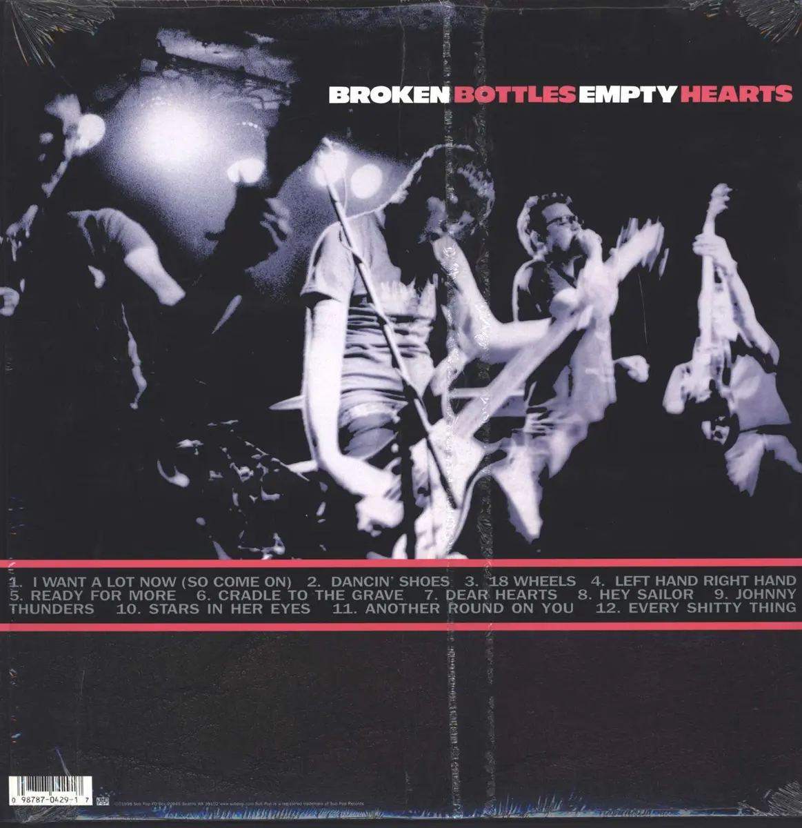SUBPOP EMPTY BOTTLES, BROKEN HEARTS Vinyl Album 12.4 in x 12.32 in | 1998 Re-issue with Marbled Vinyl - view 2
