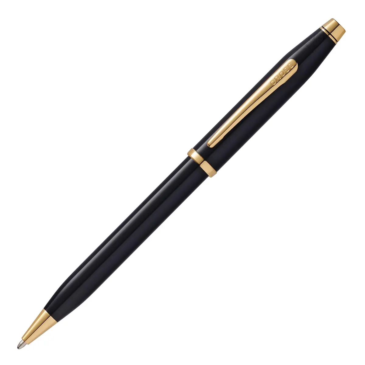 Cross Century II Classic Black Ballpoint Pen, Medium Point, Black Ink | Elegant Metal Body, Refillable, 0.31mm Line Width - main product image