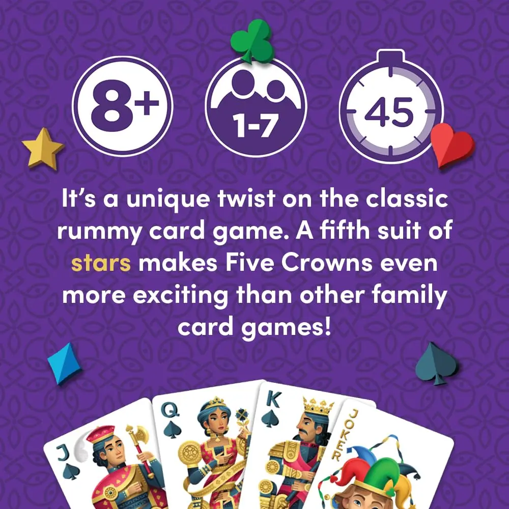 PlayMonster Five Crowns Rummy Style Card Game for Kids and Adults | Family Game Night - view 3
