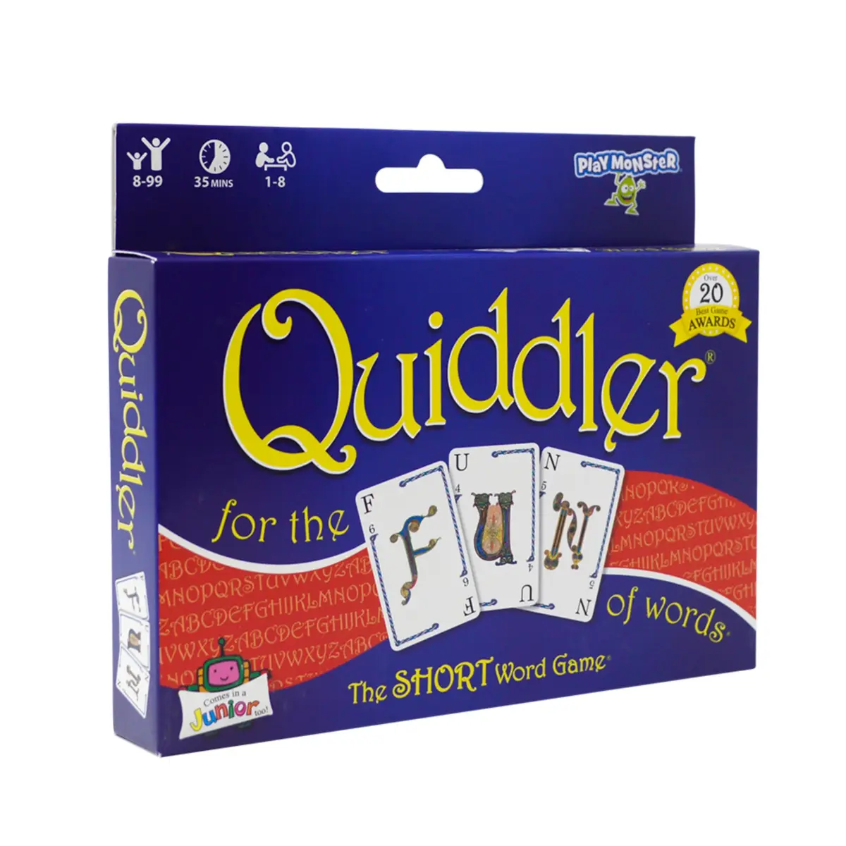 PlayMonster Quiddler Word Game | Educational Card Game for Ages 6+ | 1-8 Players - main product image
