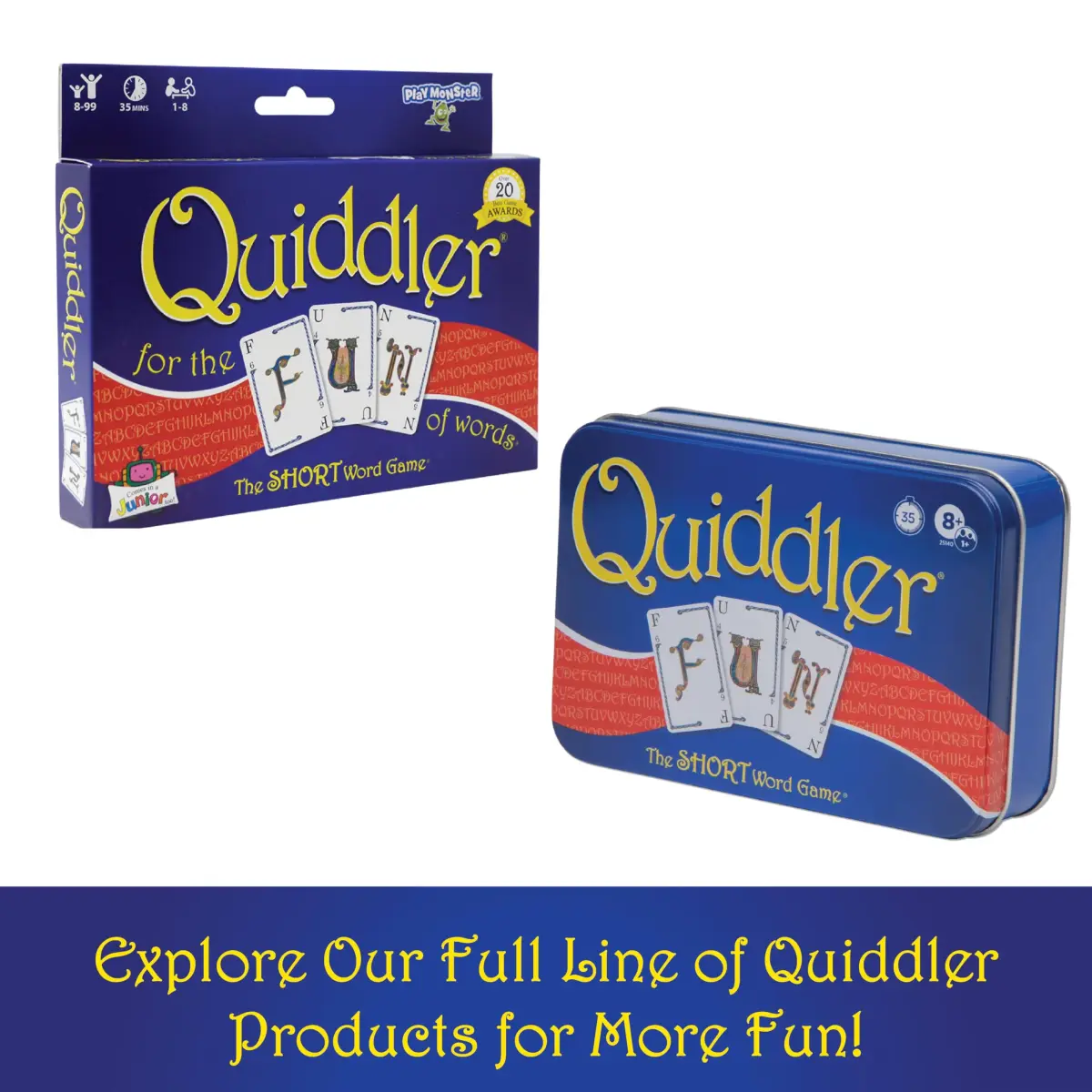 PlayMonster Quiddler Word Game | Educational Card Game for Ages 6+ | 1-8 Players - view 7