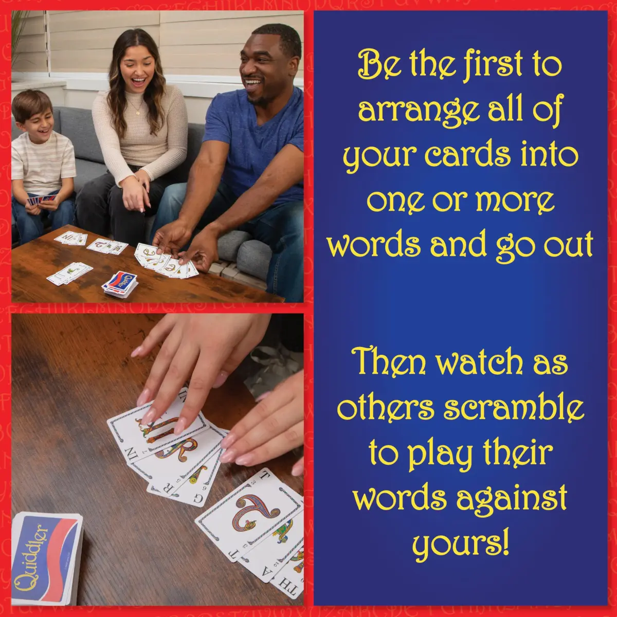 PlayMonster Quiddler Word Game | Educational Card Game for Ages 6+ | 1-8 Players - view 2