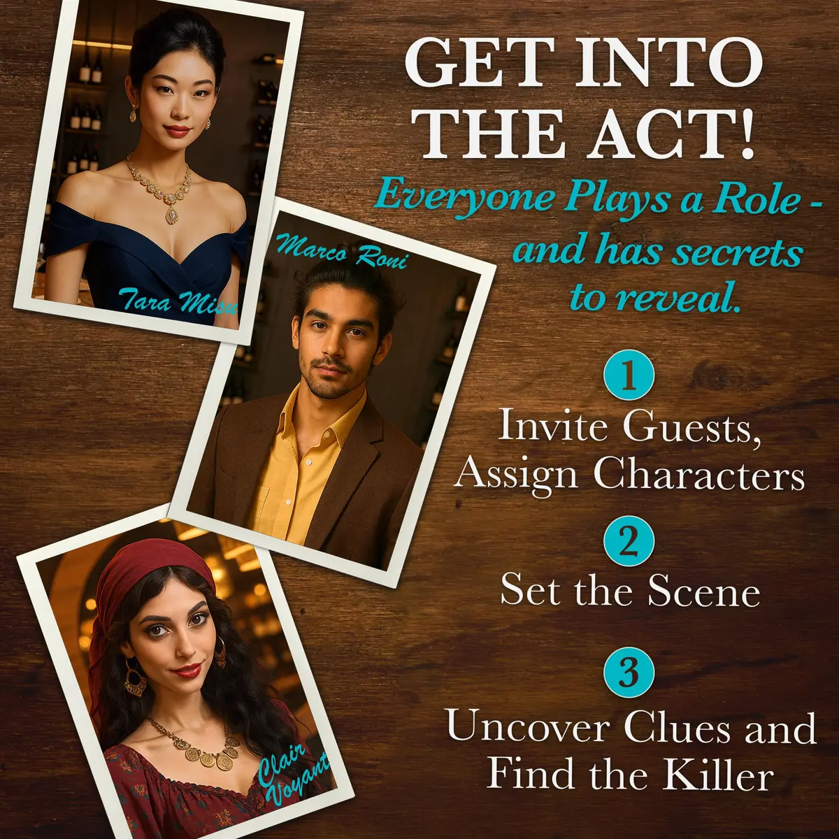 Murder Mystery Party Pasta Passion & Pistols Game, 8 Players, Ages 18+ | Interactive Dinner Party Game - view 5