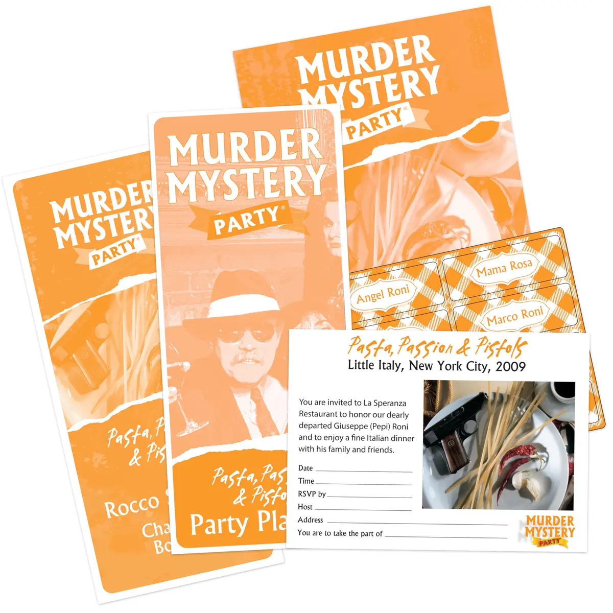 Murder Mystery Party Pasta Passion & Pistols Game, 8 Players, Ages 18+ | Interactive Dinner Party Game - view 3