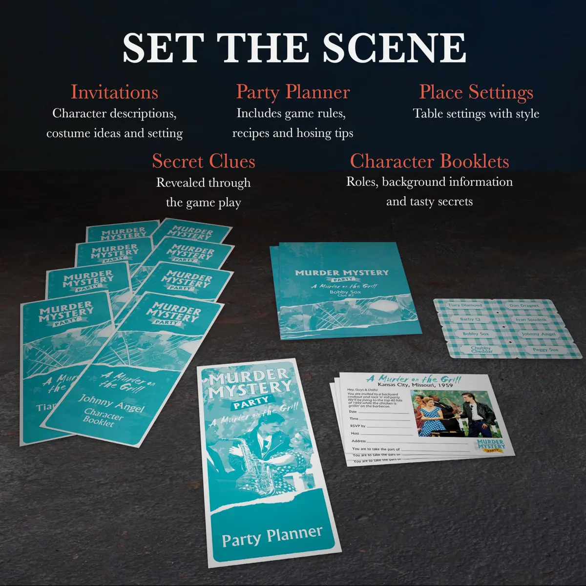 Murder Mystery Party A Murder on the Grill Game, 6-8 Players, 18+ | Interactive Dinner Party Game for Adults - view 6
