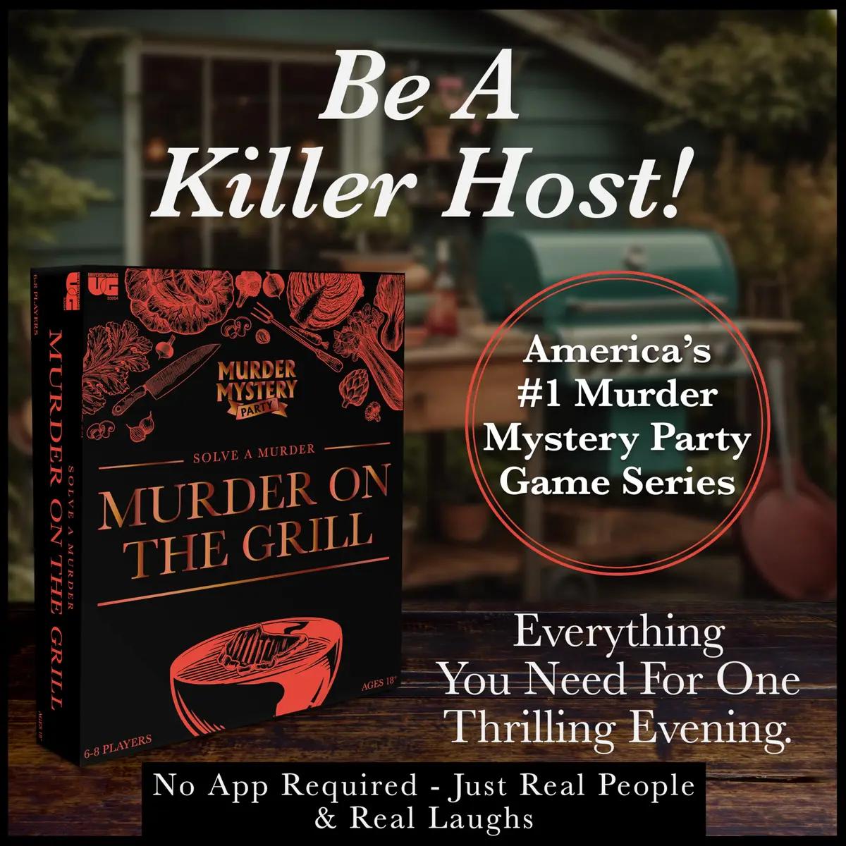 Murder Mystery Party A Murder on the Grill Game, 6-8 Players, 18+ | Interactive Dinner Party Game for Adults - view 7