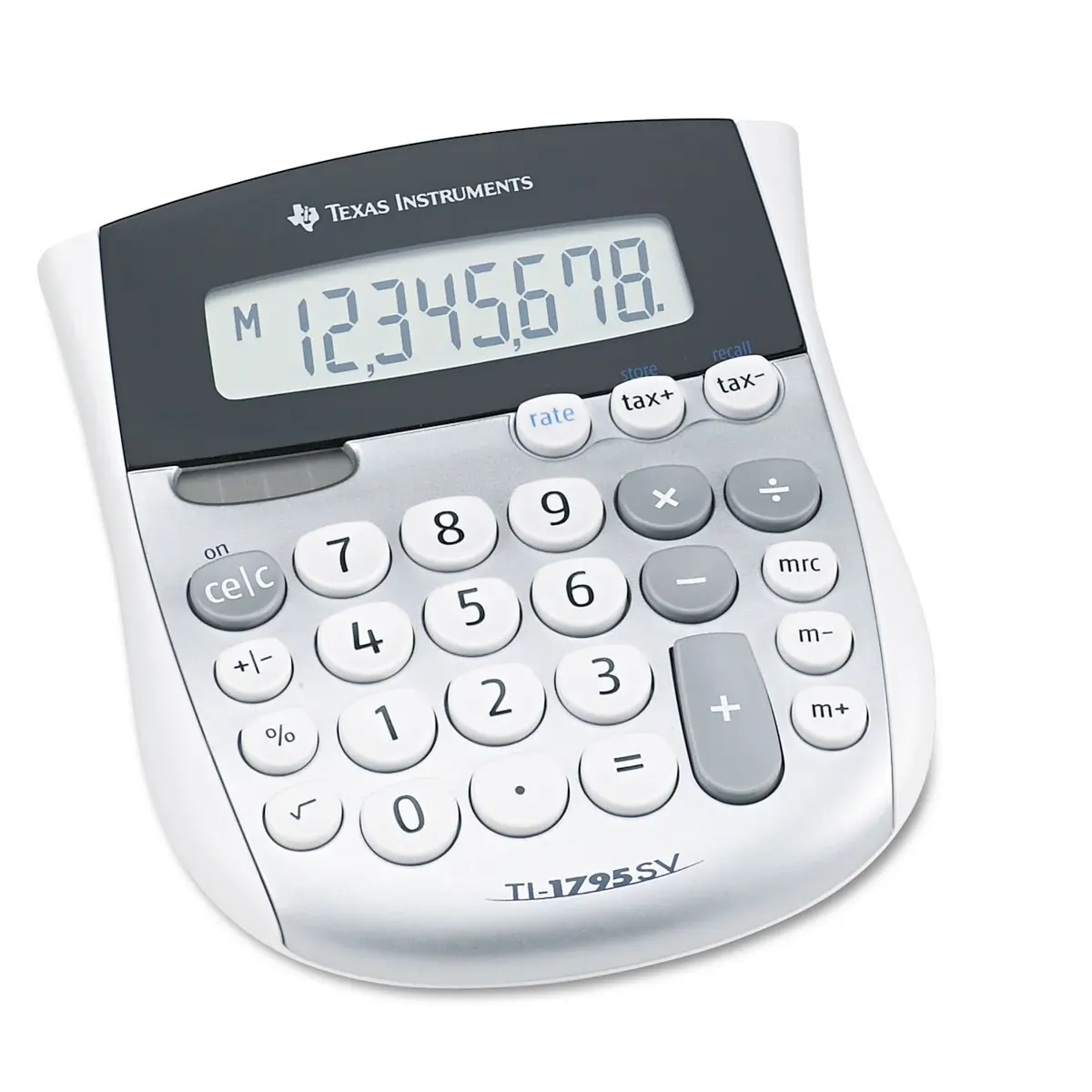 Texas Instruments TI-1795 SV Standard Function Calculator | Classic, Solar & Battery Powered, Large Display - main product image