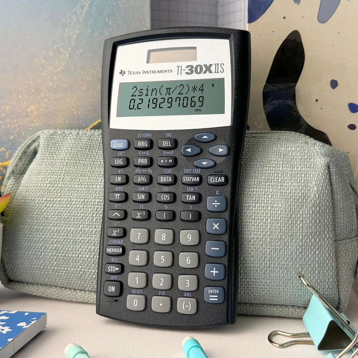 Texas Instruments TI-30XIIS Scientific Calculator, Black | Solar & Battery Powered, 2-Line Display - view 2