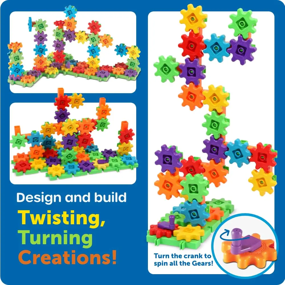 Learning Resources Gears! Gears! Gears! Super Building Toy Set 1.93 kg (4.25 lb) | STEM Learning Toy - view 5