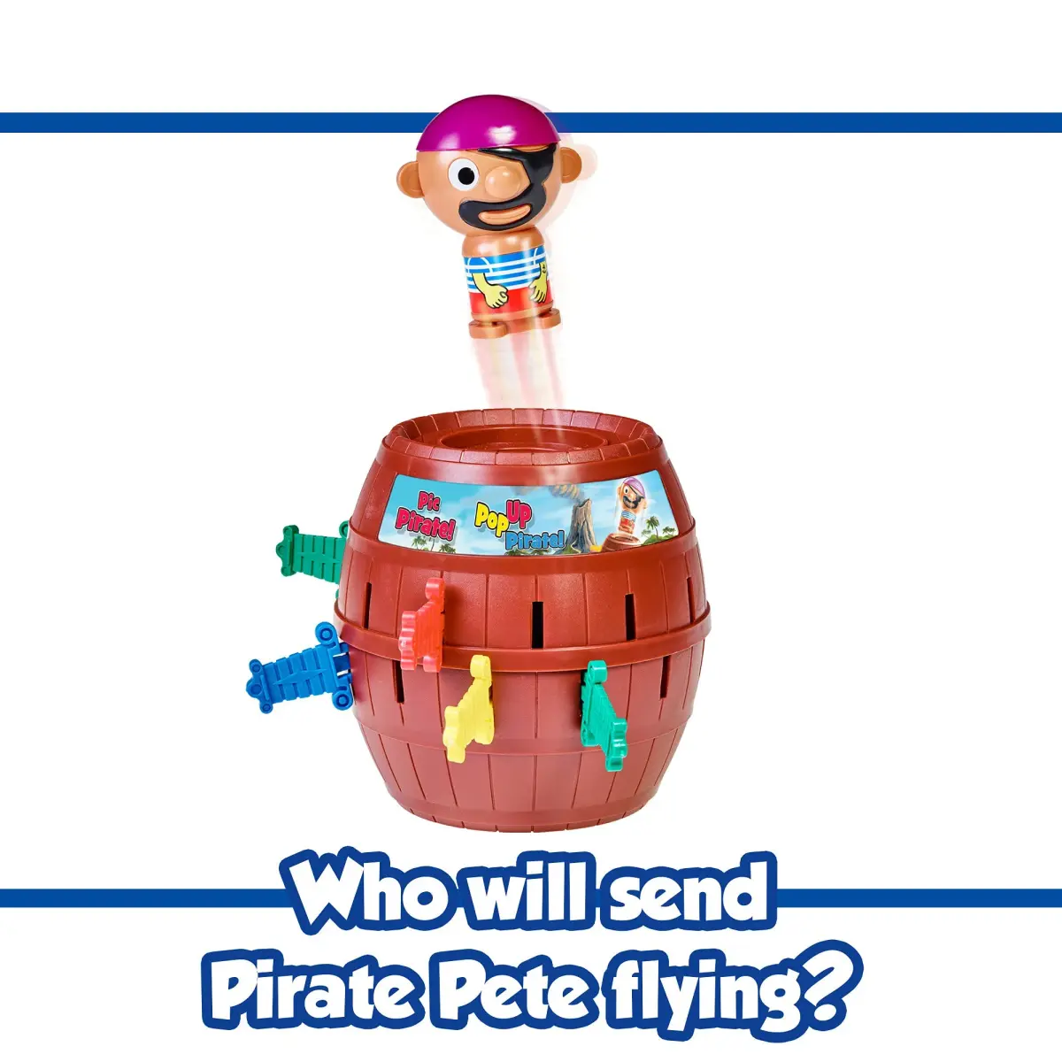 TOMY Pop Up Pirate Family Action Game | Barrel Game with 24 Swords for 2-4 Players, Ages 4+ | Non-Toxic Plastic - view 5