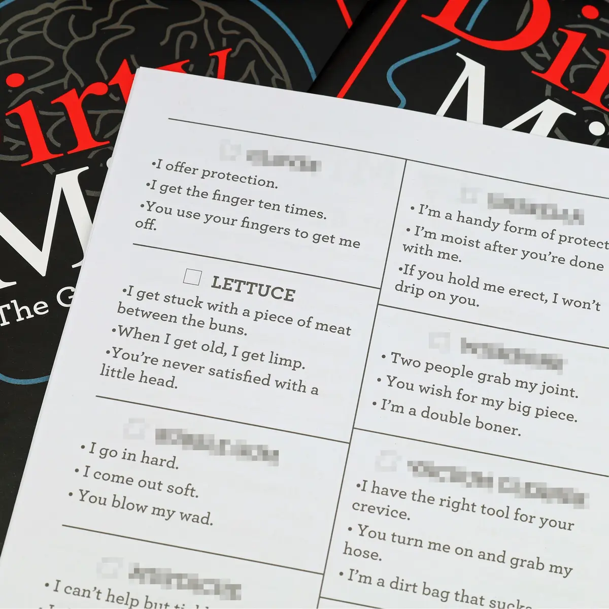 TDC Games Dirty Minds Original Party Game | 912 Naughty Clues, 304 Squeaky Clean Answers - view 2