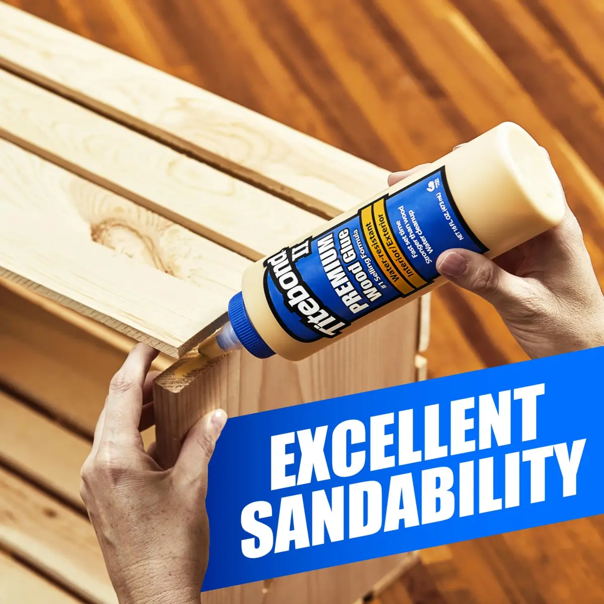 Titebond II Premium Cream Wood Glue 16 fl oz (473ml) | ANSI Type II Water-Resistant - view 4