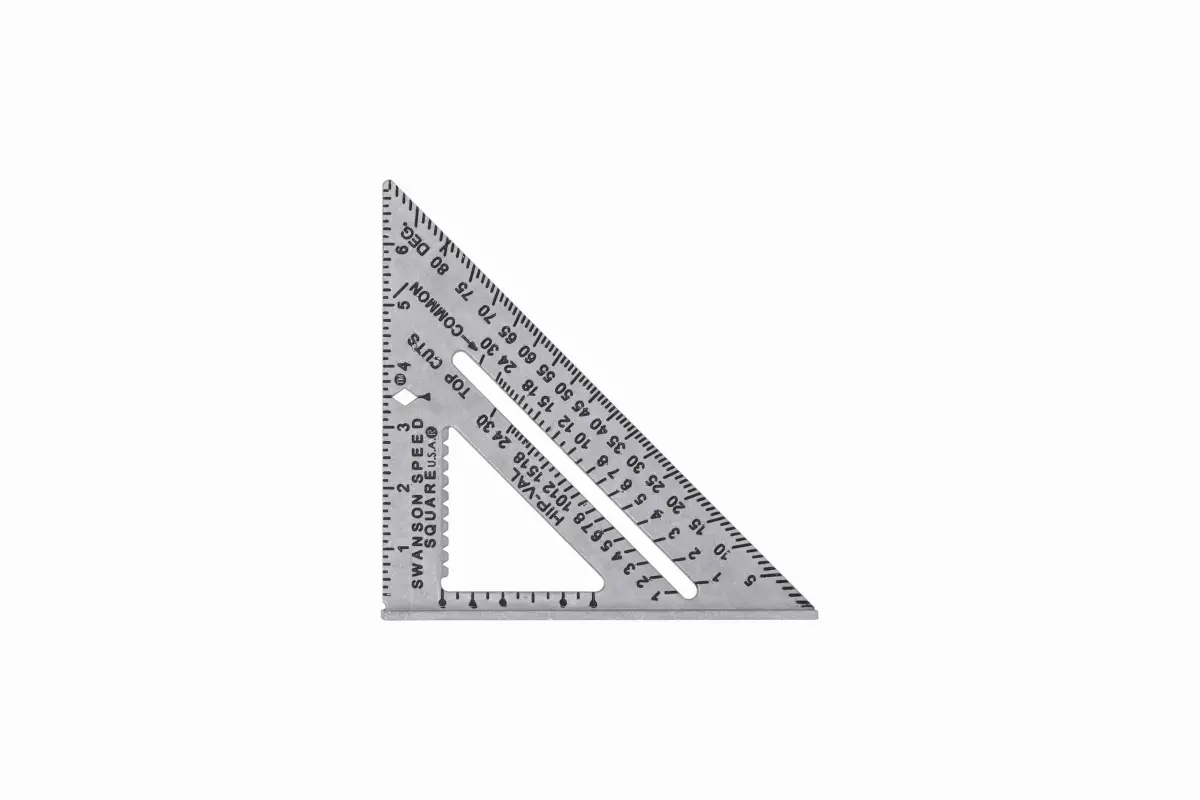 Swanson Tool S0101 7 Inch Speed Square, Blue | Accurate Layout Tool for Carpentry and Construction - view 6