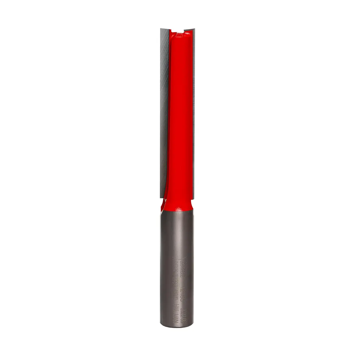 Freud 12-130: 1/2" (Dia.) Double Flute Straight Bit (Eclipse Grind),Red | Long-lasting carbide, clean cuts in wood - main product image