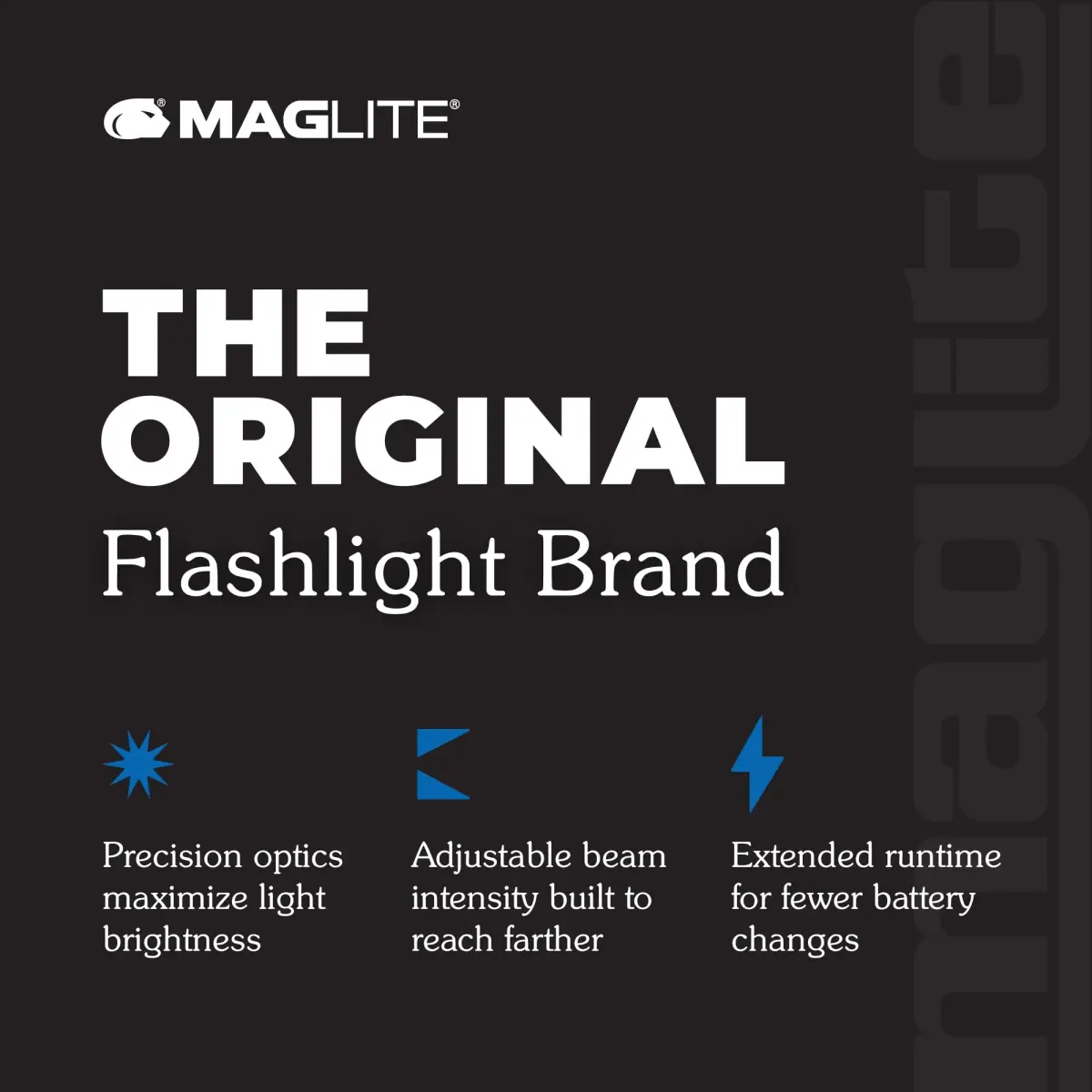 MagLite Mini Incandescent Flashlight 2-Cell AA with Holster | Classic Xenon Bulb, 14 Lumens, 96m Beam - view 4