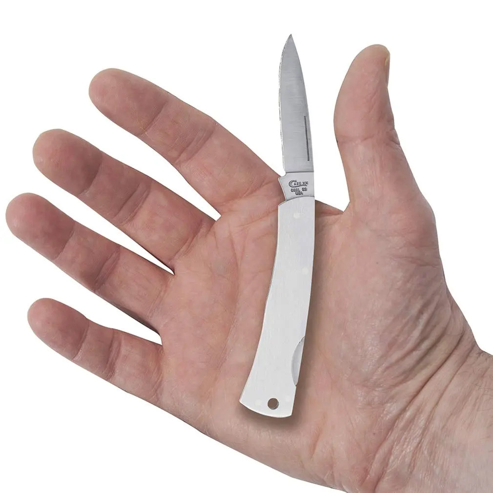 Case Pocket Knife 3 1/8 Inches | Brushed Stainless Steel Lockback for Everyday Use - view 6