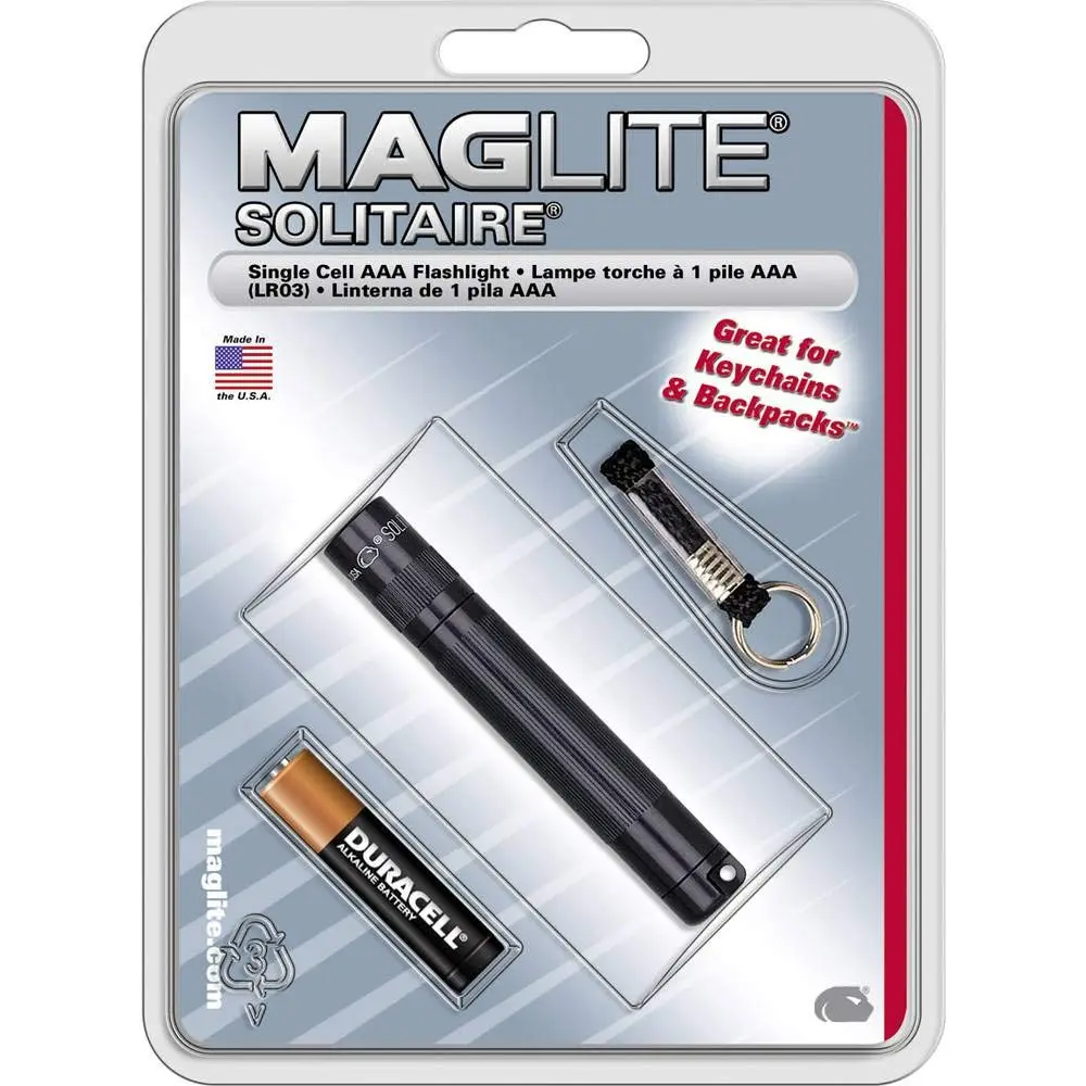 MagLite Solitaire Incandescent 1-Cell AAA Flashlight Black | Compact, Durable & Reliable - view 3