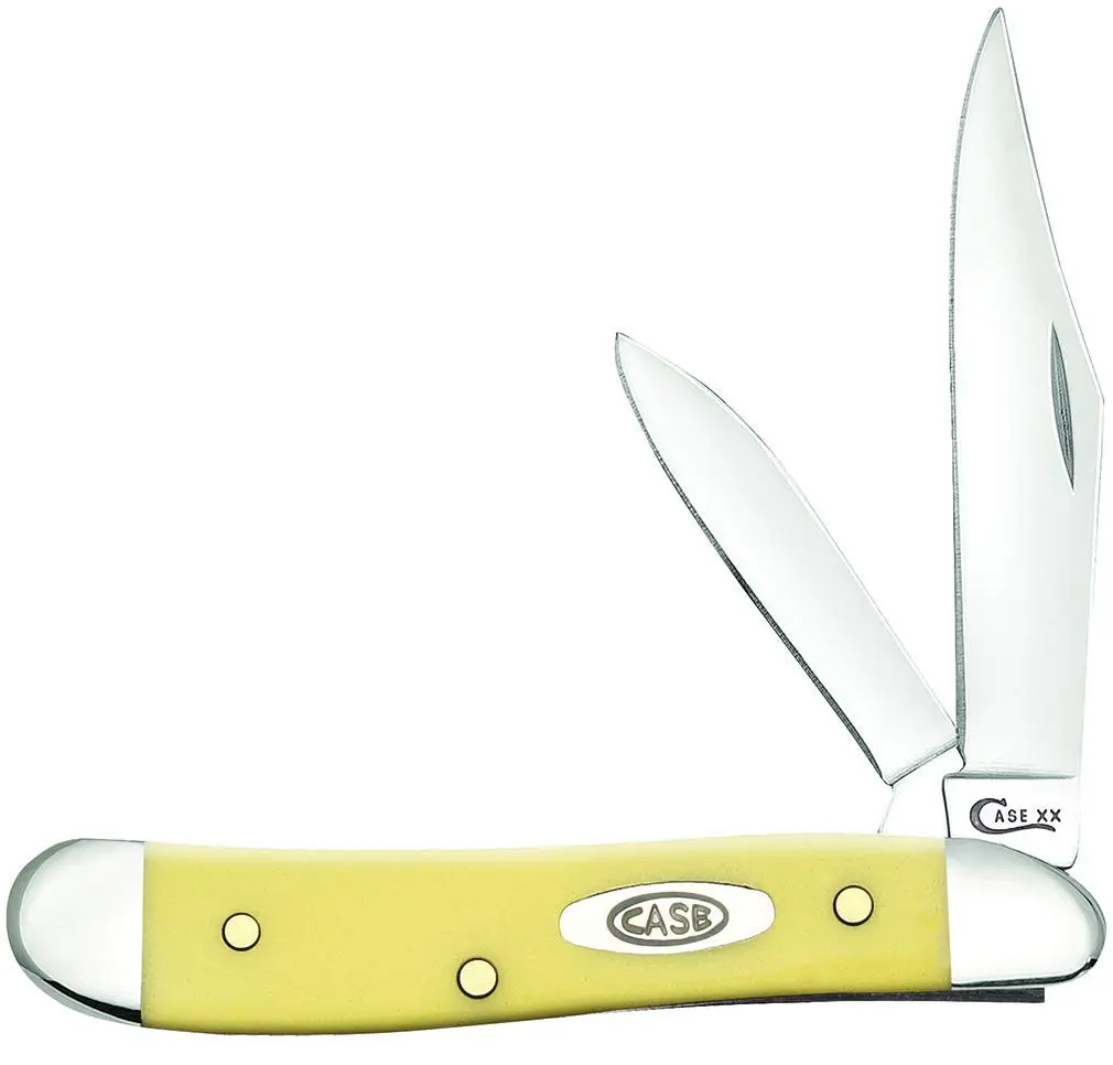 Case Pocket Knife 2 7/8 Inches Yellow Synthetic Handle | Chrome Vanadium Steel Blades - main product image