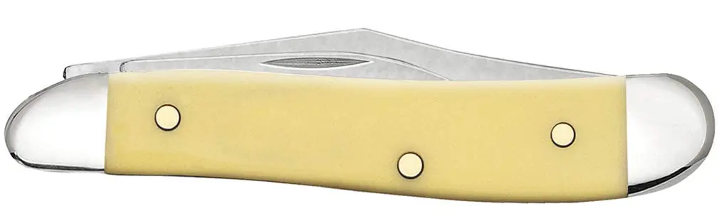 Case Pocket Knife 2 7/8 Inches Yellow Synthetic Handle | Chrome Vanadium Steel Blades - view 3