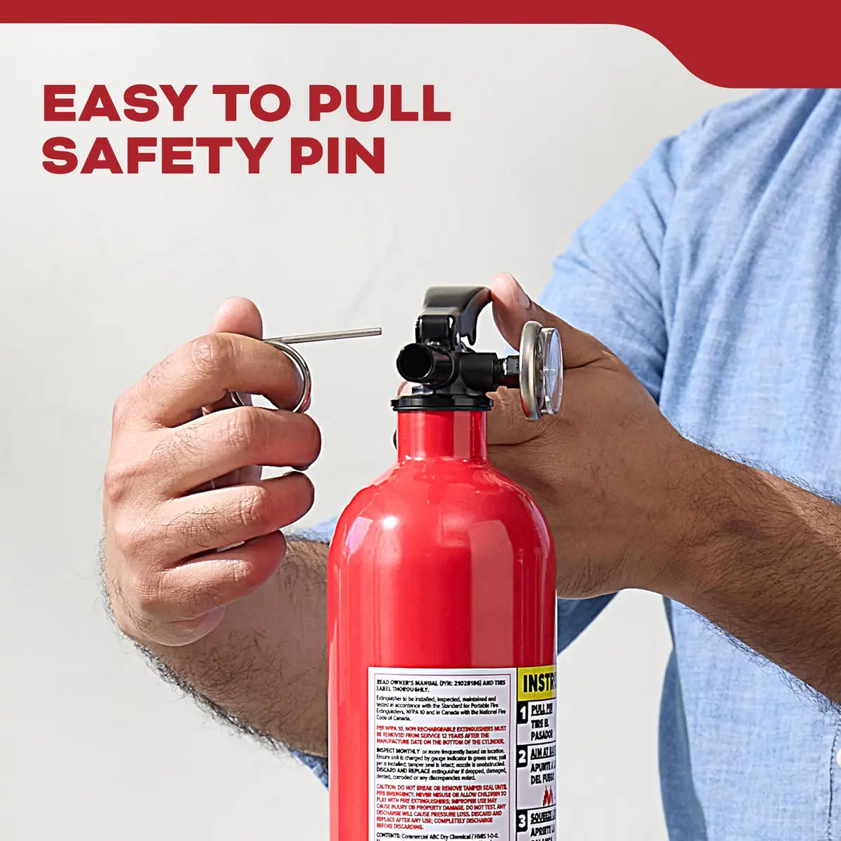 Kidde Fire Extinguisher 1-A:10-B:C | Home Safety, UL Listed, 2.5 lbs, Easy Mount - view 9