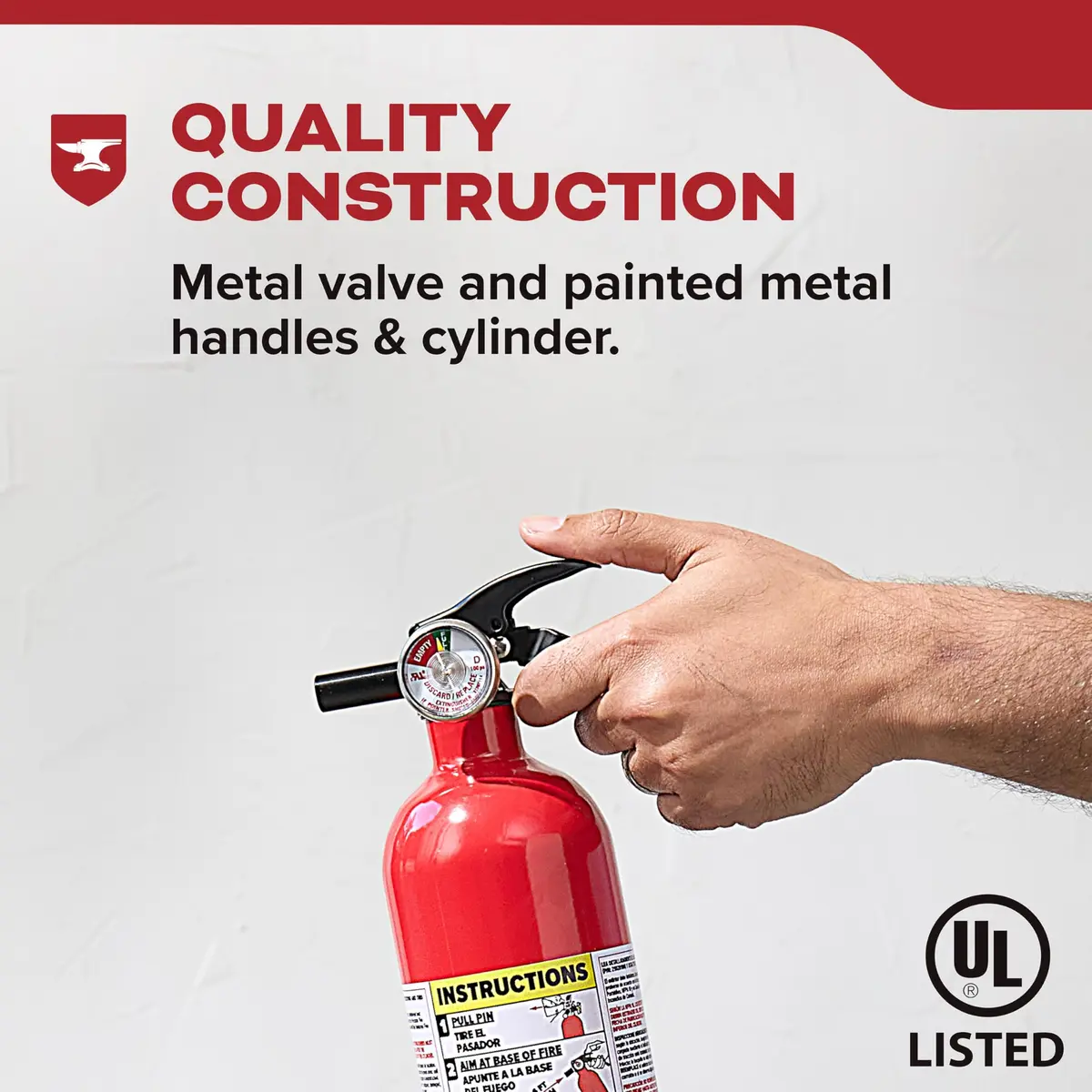 Kidde Fire Extinguisher 1-A:10-B:C | Home Safety, UL Listed, 2.5 lbs, Easy Mount - view 4