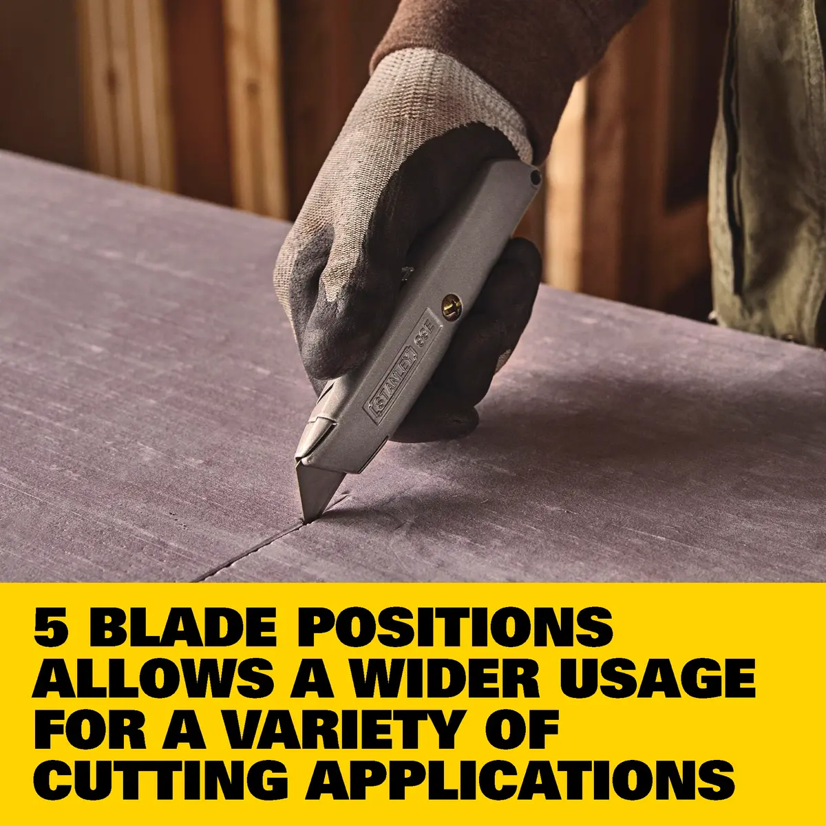 STANLEY Classic 99 Retractable Utility Knife, 6 in Box Cutter (10-099) | Durable, Safe & Versatile for Home & Professional Use - view 3