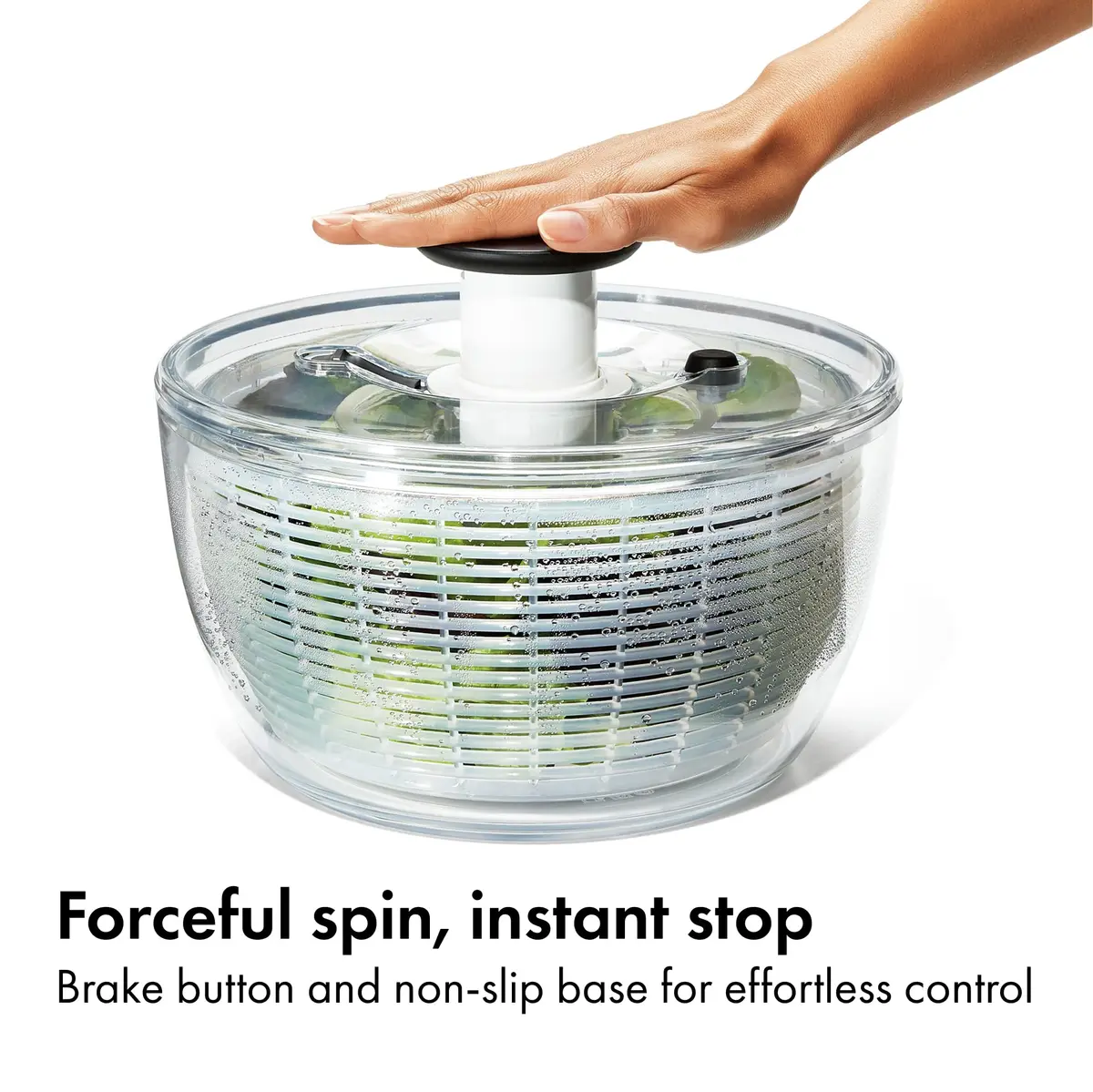 OXO Good Grips Salad Spinner 6.22 Qt | Fast Drying, Dishwasher Safe, Large Capacity - view 4
