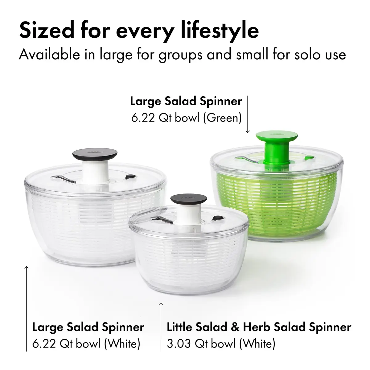 OXO Good Grips Salad Spinner 6.22 Qt | Fast Drying, Dishwasher Safe, Large Capacity - view 9