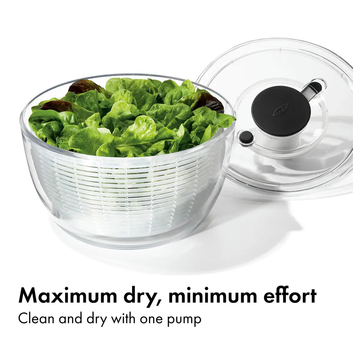 OXO Good Grips Salad Spinner 6.22 Qt | Fast Drying, Dishwasher Safe, Large Capacity - view 3