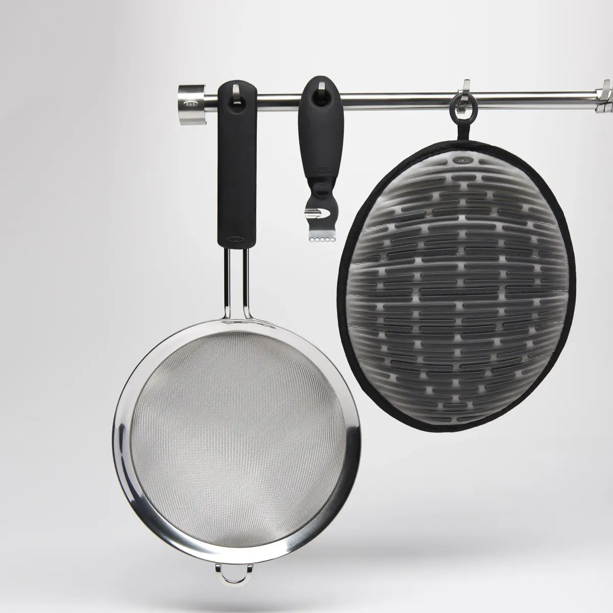 OXO Good Grips 6-Inch Fine Mesh Strainer | Stainless Steel Kitchen Sieve for Stock, Sauces, Pasta, and More - view 5
