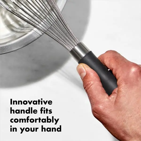 OXO Good Grips Balloon Kitchen Whisk - Stainless Steel, 28cm (11 Inch) | Ergonomic Handle for Vigorous Whipping - view 7
