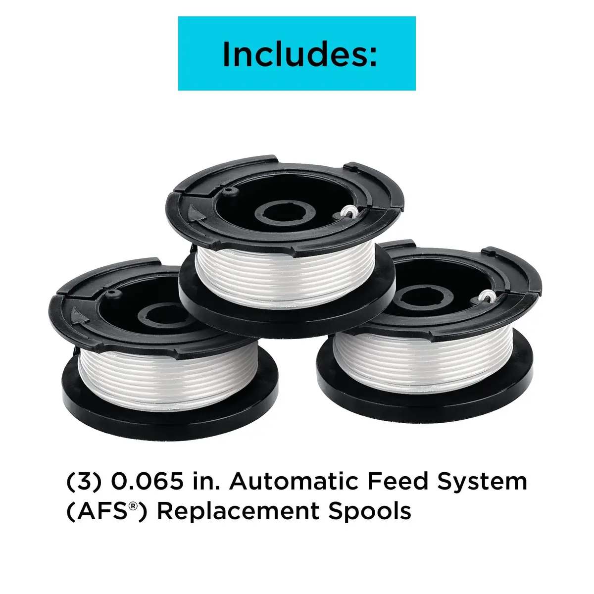 BLACK+DECKER Weed Eater String, Genuine OEM OEM, 3-Pack, 30 Feet, 0.065-Inch Diameter | Automatic Feed System (110-130 chars) - view 2