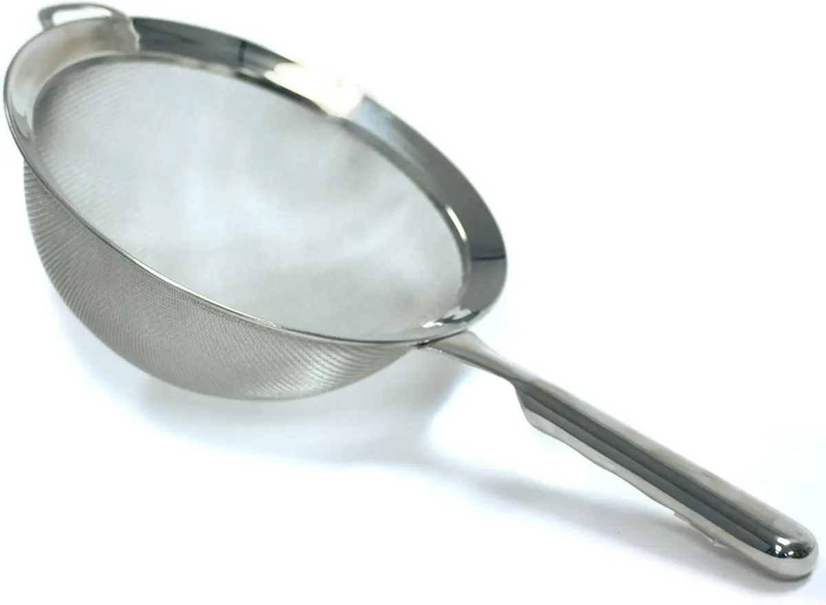 Norpro 8" KRONA Stainless Steel Double Mesh Strainer | Fine Mesh for Sifting & Rinsing - main product image