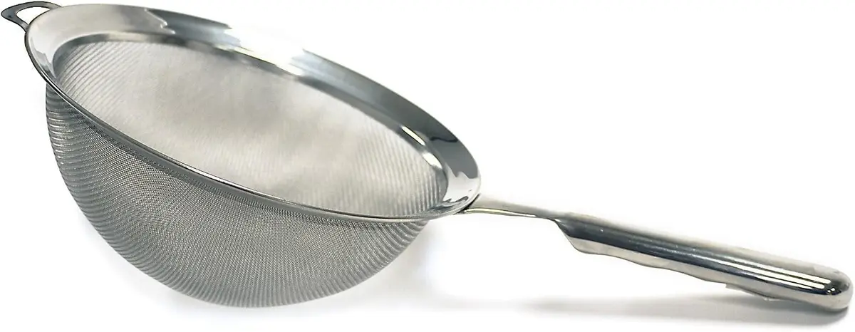 Norpro 8" KRONA Stainless Steel Double Mesh Strainer | Fine Mesh for Sifting & Rinsing - view 2